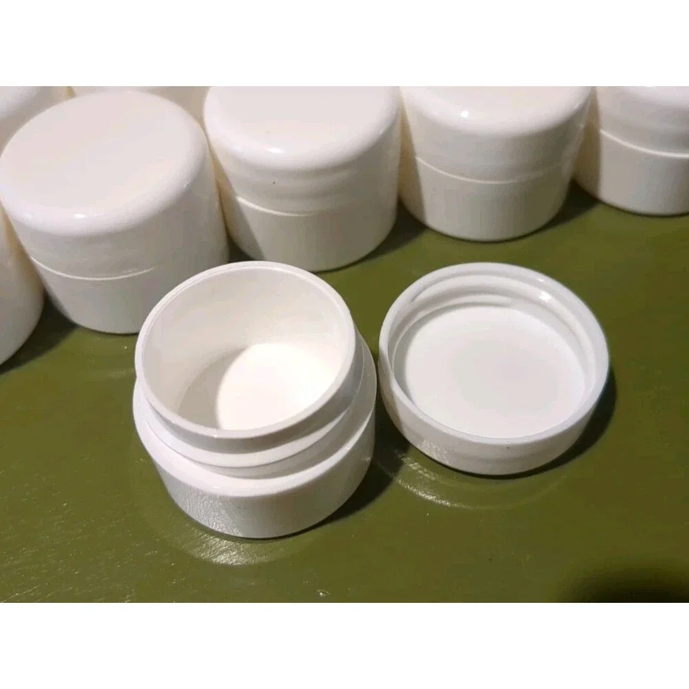 Lot 24 White Lip Balm Empty Containers + Sealing 0.25 oz For Craft Homemade